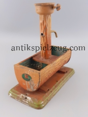 DC Doll Brunnen Stadtbrunnen Tränke mechanisch Spielzeug Metall Blech alt