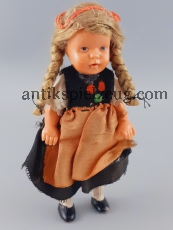 Puppe Tracht Celluloid 60/70er Jahre Schwarzwald Spielzeug Echthaar Puppenstube
