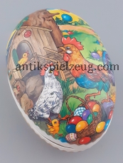 ECHT ERZGEBIRGE Osterei Candy Container Füllbox 15cm Ostern Spielzeug Hahn Küken