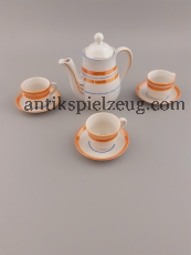 Puppengeschirr Kanne Küche Spielzeug Geschirr Puppe alt antik Porzellan Glasur