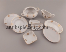 Puppengeschirr Kanne Küche Spielzeug Geschirr Puppe alt antik Porzellan Glasur