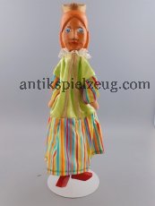 Handpuppe Holzkopf neuwertig Spielzeug Puppe Puppentheater Königin Prinzessin