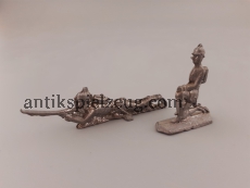 Zinnfigur WK1I Pickelhaube Gefecht liegend kniend Spielzeug Kinder alt antik