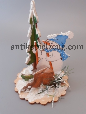 Holznischel Shop Deko Schneemann Weihnachten Winter neuwertig 9,5 cm