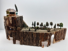 Weihnachtsberg Erzgebirge Bergwerk Zwerg Bergmann Masse Haus Luffa v. 1945 antik