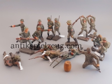 Massefiguren Konvolut Elastolin Schusso Duro Leyla WK2 II 7cm Serie alt antik