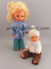 DDR Puppen Brüderchen & Schwesterchen Schlafaugen Gummi Spielzeug