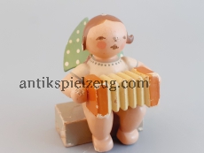 Wendt&Kühn Engel alt ANTIK Zieharmonika Erzgebirge Grünhainichen Volkskunst rar