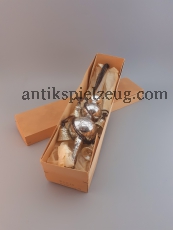 ANTIK Christbaumspitze Weihnacht Advent leonischer Draht 4 Glöckchen Glas Karton