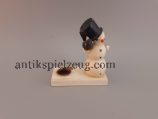 Alter Schneemann Kerzenhalter Holz Erzgebirge Weihnacht Advent antik rar
