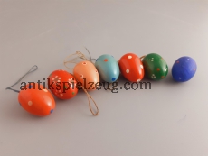 Ostereier Holz Ostern Fest Frühling bunte Eier Deko zum hängen DDR alt