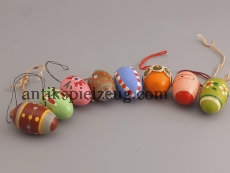 Ostereier Holz Ostern Fest Frühling bunte Eier Deko zum hängen DDR alt