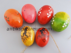 Ostereier Papiermasché ANTIK Ostern Fest Frühling bunte Eier Deko zum hängen alt