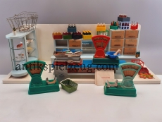 Kaufmannsladen 50/60er Küffner Waage Getränke Puppenstube haus Goldköpfchen Limo