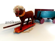 OHRDRUFer Rossmacherei RARITÄT Pferd Handarbeit Echtfell -haare vor 1945 antik