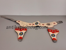 DDR VEB Cowboy & Indianer Pistolenholster -gürtel Fasching Spielzeug alt