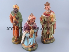XL Marolin zu 17cm Figuren Heilige Drei Könige vor 1945 Weihnachten Kripp Paket