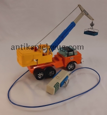 GAMA Kran LKW Blech Spielzeug Western Germany RARITÄT 1A Zustand Kabelgesteuert