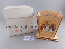 Windlicht Weihnachten Krippe Maria Jesus Kerzenhalter Holz Sägearbeit Erzgebirge