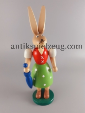 Osterhase Holz Ostern Fest Frühling bunte Eier Deko Spielzeug Feiertage Vintage