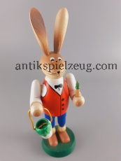 Osterhase Holz Ostern Fest Frühling bunte Eier Deko Spielzeug Feiertage Vintage