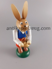 Osterhase Holz Ostern Fest Frühling bunte Eier Deko Spielzeug Feiertage Vintage