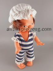 Puppe alt original Kleidung Spielzeug Toy Doll Gummi Plastik 25 cm