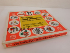 VEB Spielzeug Elektrik Meiningen Elektro Spiel NVA Volkspolizei Wissen u Handeln