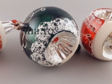 Christbaumschmuck alt RAR Kugeln bunt Halbkugel Glas Weihnachtsmann Advent Zapfen
