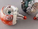 Christbaumschmuck alt RAR Kugeln bunt Halbkugel Glas Weihnachtsmann Advent Zapfen