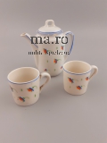 Puppengeschirr Kanne Tasse Spielzeug Geschirr Puppe alt antik Porzellan Glasur
