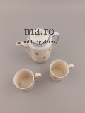 Puppengeschirr Kanne Tasse Spielzeug Geschirr Puppe alt antik Porzellan Glasur
