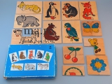 VERO Holzlegespiel in original Verpackung DDR Tiere Farben Zebra Elefant Fuchs