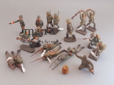 Massefiguren Konvolut Elastolin Schusso Duro Leyla WK2 II 7cm Serie alt antik