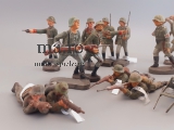 Massefiguren Konvolut Elastolin Schusso Duro Leyla WK2 II 7cm Serie alt antik