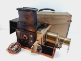 Antiker XXL DIA-BILDWERFER Projektor Messing Koffer Diahalter RAR Museum Sammler