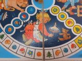 SPIKA Gesellschaftsspiel Brettspiel 1959  der bunte Würfel Glaswürfel ALT rar