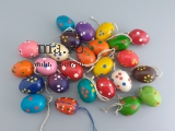 Ostereier Papiermasché Ostern Fest Frühling bunte Eier Deko zum hängen DDR alt