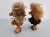 DDR Neandertaler Urmenschen Spielzeug Puppen Fell Kult VEB 14cm Figuren