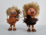 DDR Neandertaler Urmenschen Spielzeug Puppen Fell Kult VEB 14cm Figuren