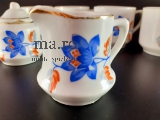 Puppengeschirr Milchkännchen Spielzeug Geschirr Puppe alt antik Tasse Goldrand