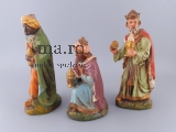 XL Marolin zu 17cm Figuren Heilige Drei Könige vor 1945 Weihnachten Kripp Paket