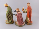 XL Marolin zu 17cm Figuren Heilige Drei Könige vor 1945 Weihnachten Kripp Paket