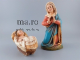 Marolin Figur Maria mit Jesus Kind Volkskunst Weihnachten Spielzeug antik RAR