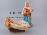 Marolin Figur Maria mit Jesus Kind Volkskunst Weihnachten Spielzeug antik RAR