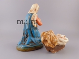 Marolin Figur Maria mit Jesus Kind Volkskunst Weihnachten Spielzeug antik RAR