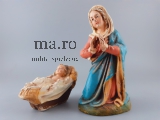 Marolin Figur Maria mit Jesus Kind Volkskunst Weihnachten Spielzeug antik RAR