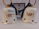 ARCO Jahresglocke 2002 & 2003 Porzellan Weihnachten Advent Winter Glocken