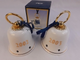 ARCO Jahresglocke 2002 & 2003 Porzellan Weihnachten Advent Winter Glocken