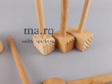 Puppenstube Konvolut Zubehör Holz Küche Geräte Nudelholz Klopfer Butterstampfer
